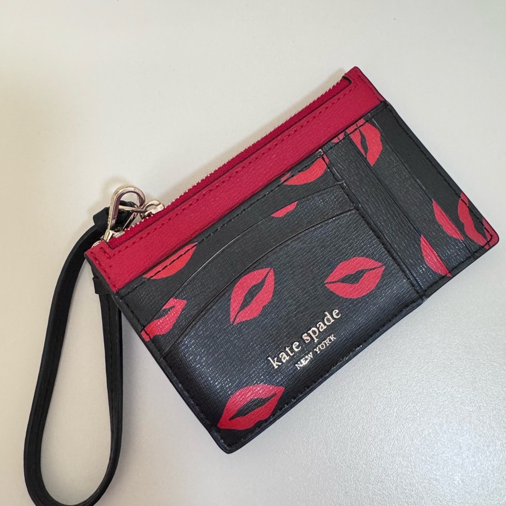 Kate Spade Black and Red Wristlet